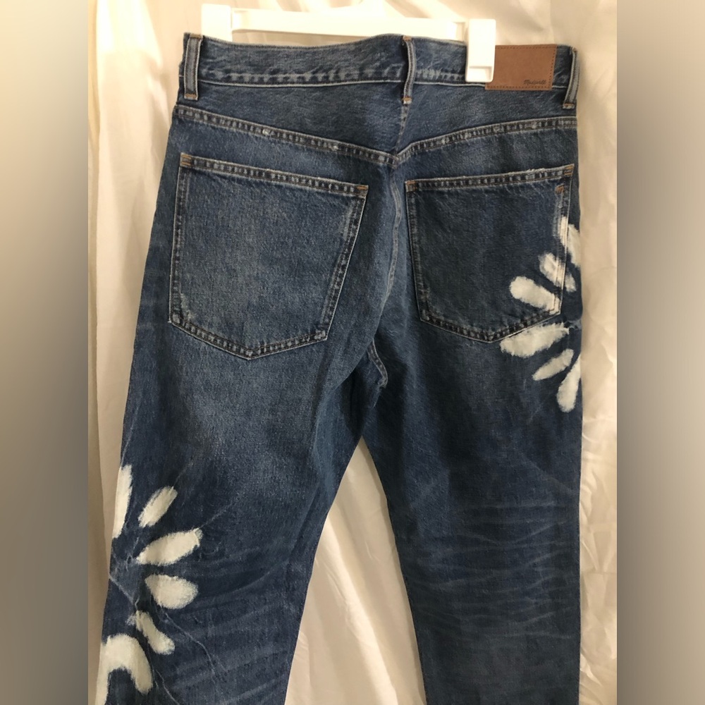 Madewell The Dean Easy Straight shibori wash Rigid Jeans size 30 brand new - Picture 8 of 17